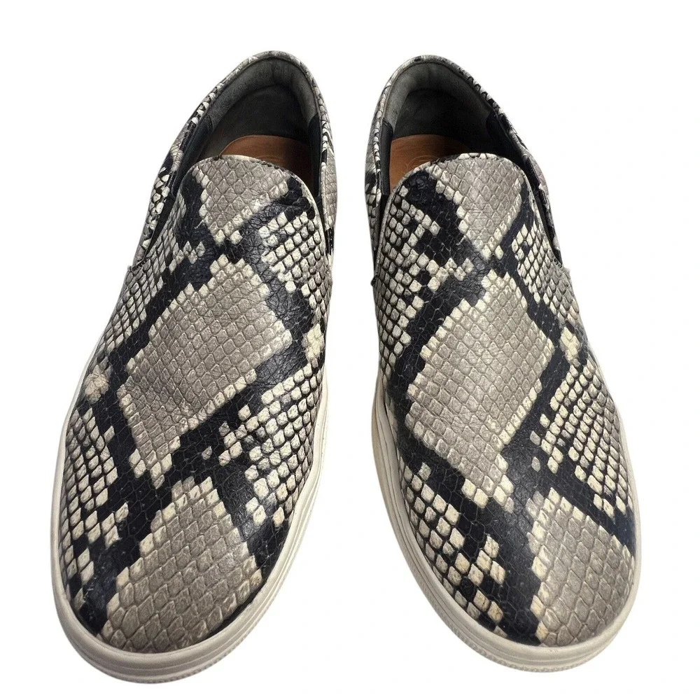 Tory Burch‎ Women Slip On Sneaker Grey Snakeskin Embossed Leather 8M